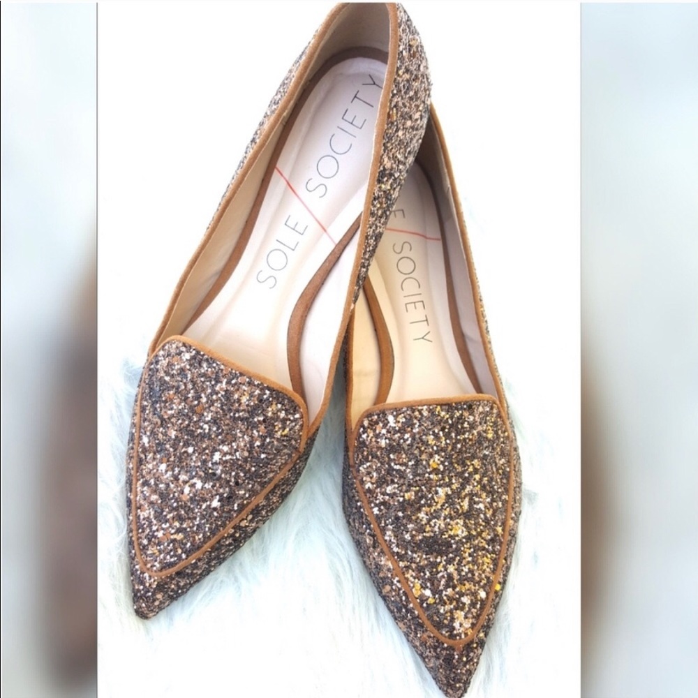 Sole Society sparkly flats